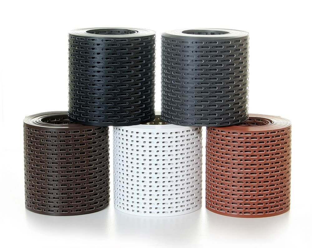 Палитра цветов ленты ПВХ карнизной вентиляционной перфорированной