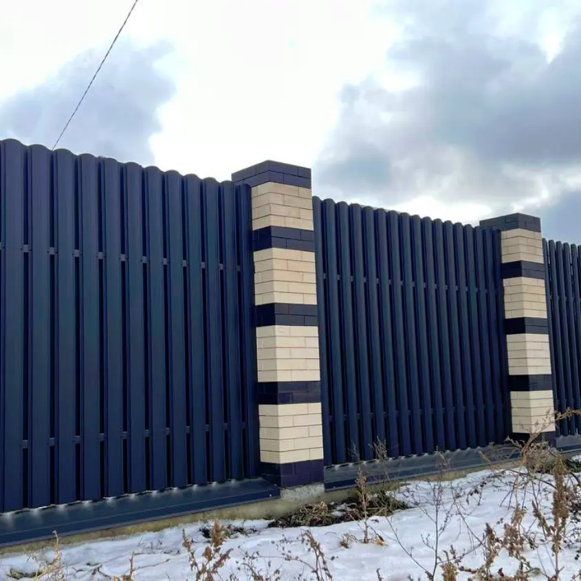 Фото 2 штакетник Полукруглый RAL9005 МАТТЕ Черный двусторонний