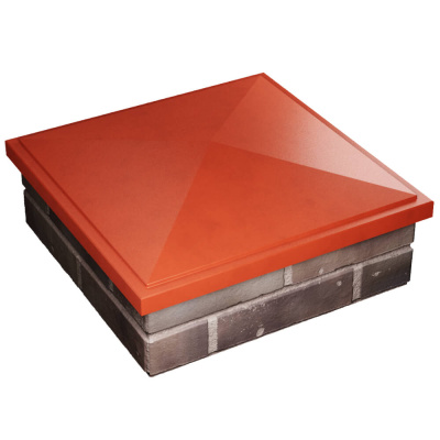 Колпак БонаМоно Красный на столб 2х2 кирпича фото 4